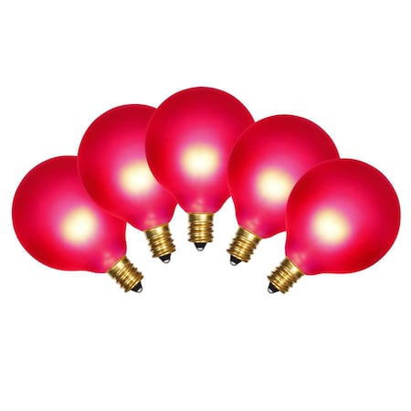 Vickerman 15 Satin Red G50 Lights on Green Wire, 10 ft. Christmas Light Set with 12 in. Spacing V401913